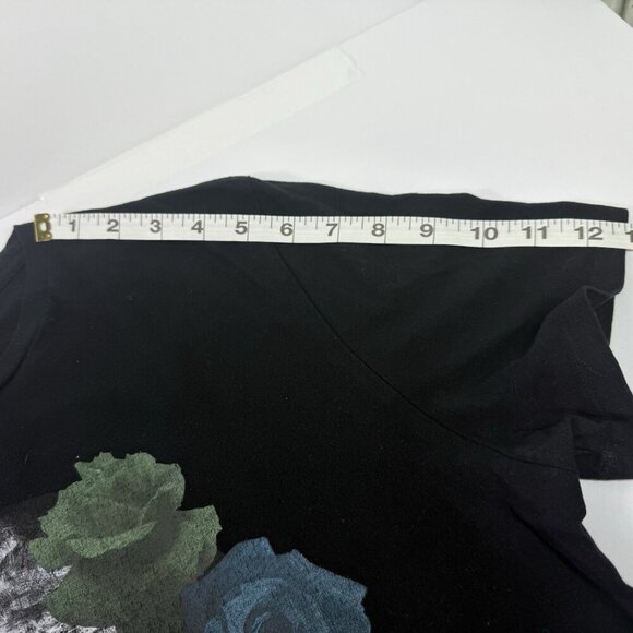 Guess Graphic T-Shirt Men's "L" Floral Candy Skull Black SS Cotton Crewneck - Picture 7 of 10